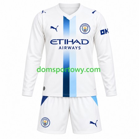 Koszulka Manchester City Dziecięcy Trzeci Koszulki Piłkarskie 2026-2027 Długi Rękaw